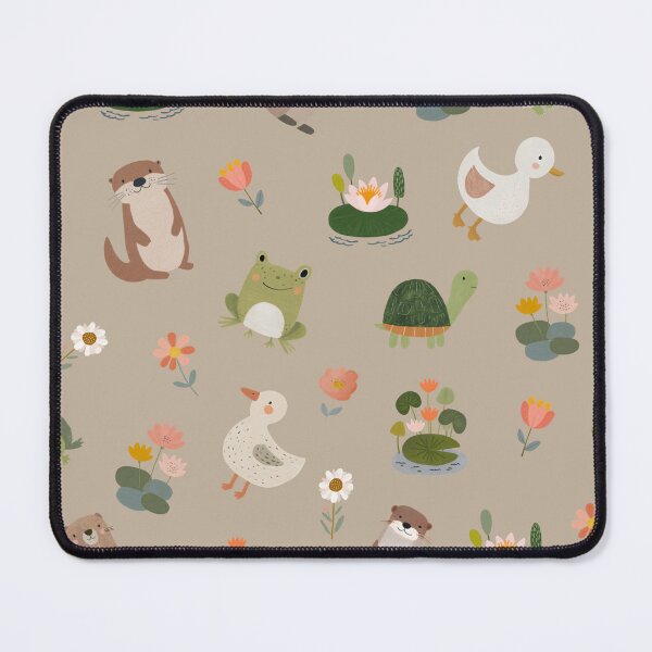 Item preview, Pond Animals & Lily Pads on Tan designed and sold by KSimpson838.