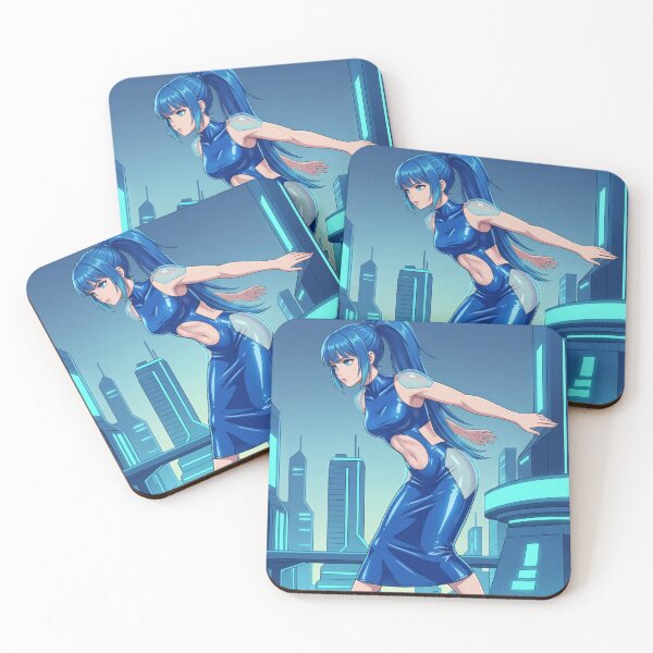Item preview, Blue Voltage cyberpunk anime girl designed and sold by stereonut.