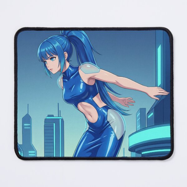 Item preview, Blue Voltage cyberpunk anime girl designed and sold by stereonut.