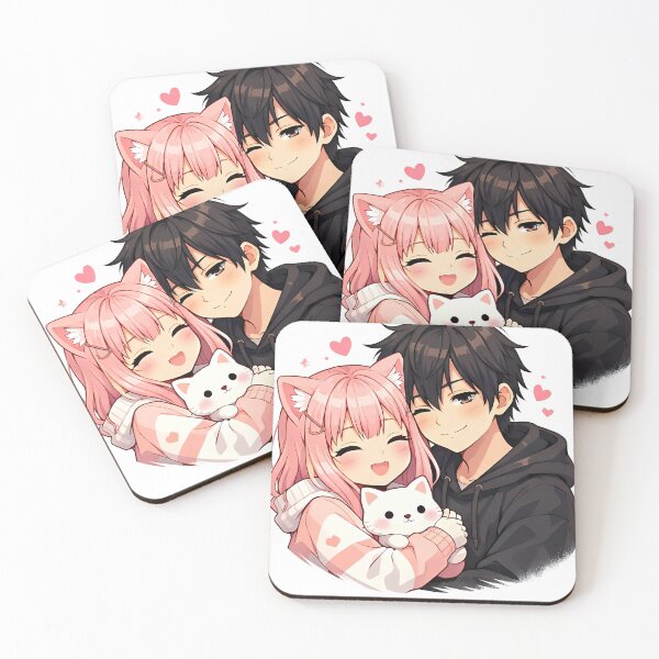 Item preview, Cute Anime Couple Love designed and sold by Amr Siam.