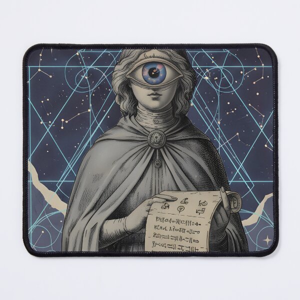Item preview, Cosmic Oracle Digital Print | Surreal Cyclops Wall Art | Celestial Sacred Geometry Decor | Mystical Esoteric Poster designed and sold by apixelwall.