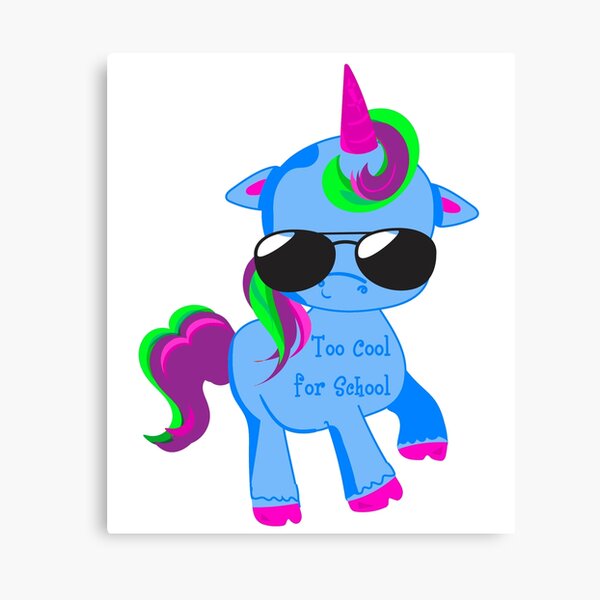 Item preview, Lil Blue Too Cool For School Unicorn designed and sold by RuthFurtado.