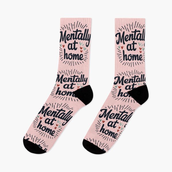 Item preview, Mentally at Home - Vintage Black Minimal Typography Design designed and sold by artemiostudio.