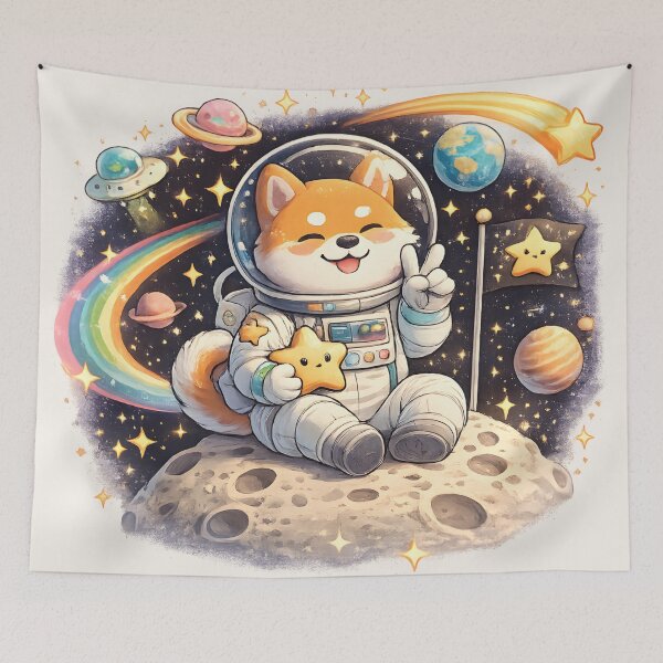 Item preview, Cute Astronaut Shiba Dream designed and sold by BloomOfDesign.