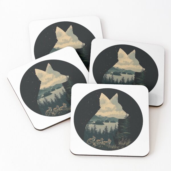 Item preview, Dreamy Fox Family Scene designed and sold by KitCatCards.