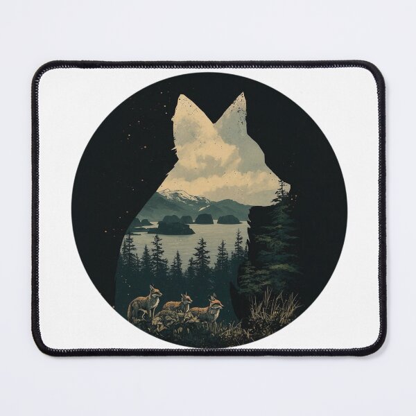 Item preview, Dreamy Fox Family Scene designed and sold by KitCatCards.