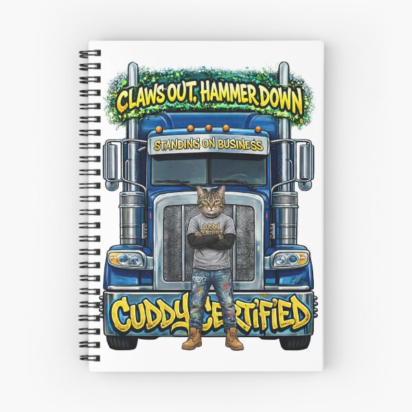 Item preview, Cuddy "Claws Out, Hammer Down" – Certified Big Rig Trucker Art designed and sold by The Crimson Halo.