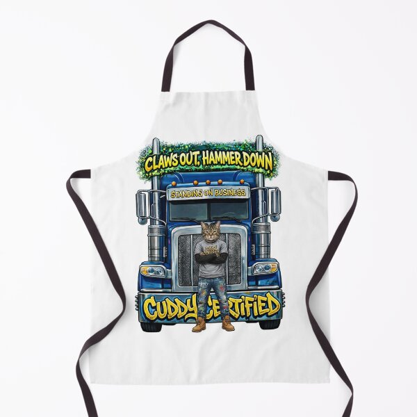 Item preview, Cuddy "Claws Out, Hammer Down" – Certified Big Rig Trucker Art designed and sold by The Crimson Halo.