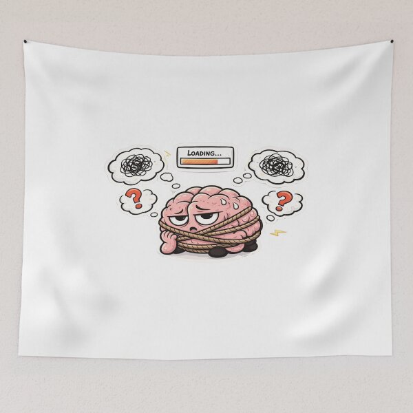 Item preview, Overthinking Brain designed and sold by ArtsMonmentary⭐⭐⭐⭐⭐.