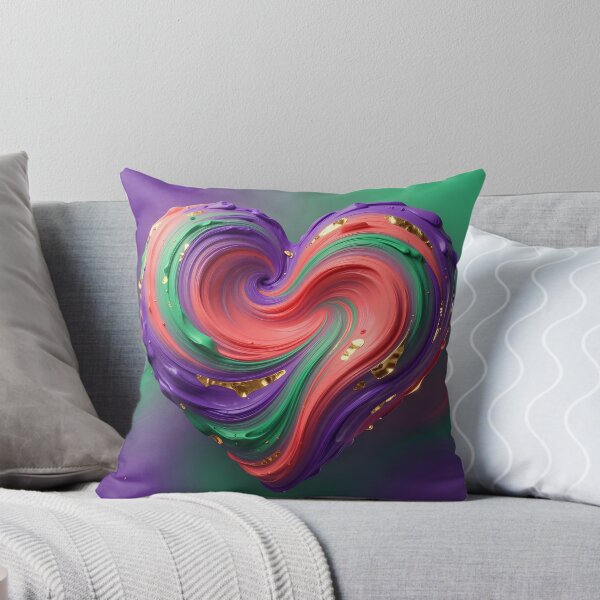 Item preview, Grand Heart Vortex – 3D Abstract Love Spiral with Gold Accents designed and sold by MagicalArch.