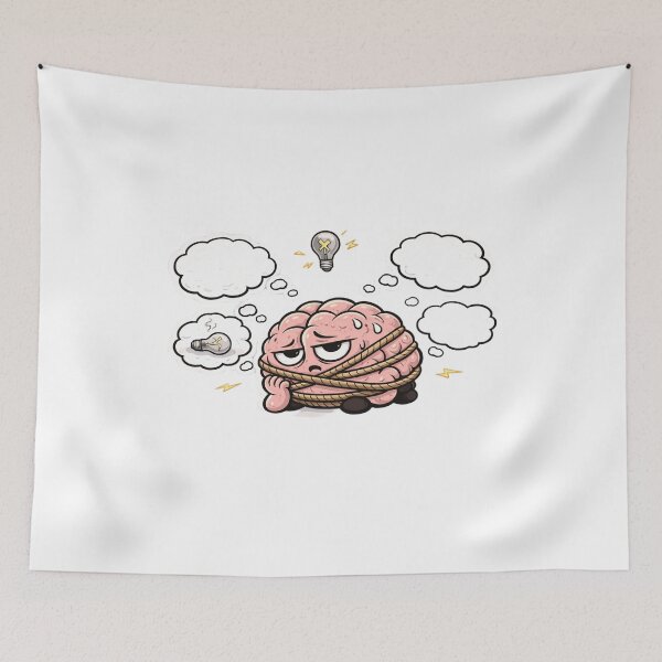 Item preview, Overthinking Brain designed and sold by ArtsMonmentary⭐⭐⭐⭐⭐.