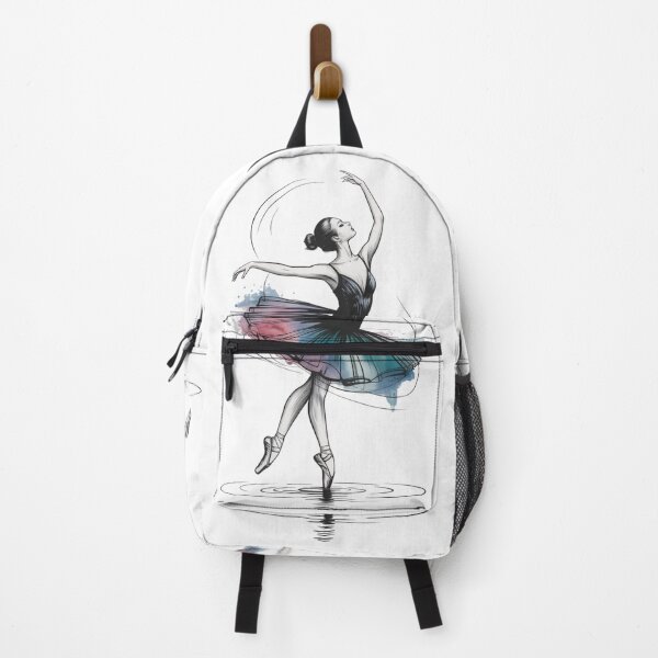 Item preview, Watercolor ballerina line art: pointe ballerina illustration, minimalist dance gift, t-shirt and wall art. designed and sold by FusiTink.