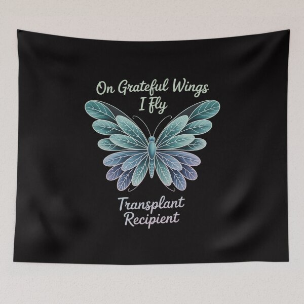 Item preview, On Grateful Wings I Fly and Butterfly a Transplant Recipient designed and sold by gerardostokes.