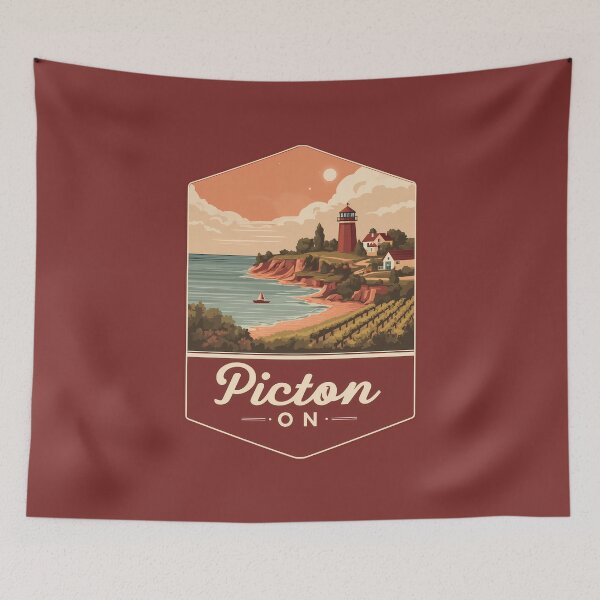 Item preview, Picton, Ontario ON Canada Sunset Vineyard & Lighthouse Coastal designed and sold by meganohm.