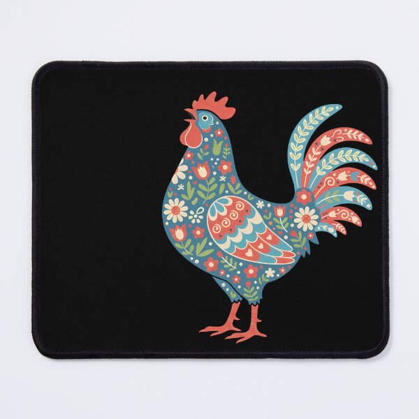 Item preview, Swedish Flower Hen Rooster – © heidiannemorris Scandinavian Folk Art. designed and sold by FOLK ART FUSION by heidiannemorris.