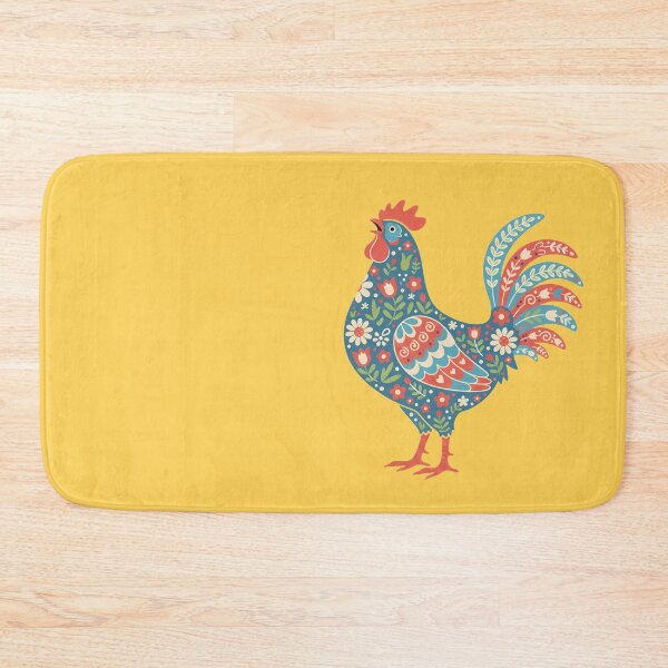 Item preview, Swedish Flower Hen Rooster – © heidiannemorris Scandinavian Folk Art. designed and sold by FOLK ART FUSION by heidiannemorris.
