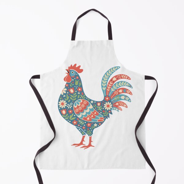 Item preview, Swedish Flower Hen Rooster – © heidiannemorris Scandinavian Folk Art. designed and sold by FOLK ART FUSION by heidiannemorris.