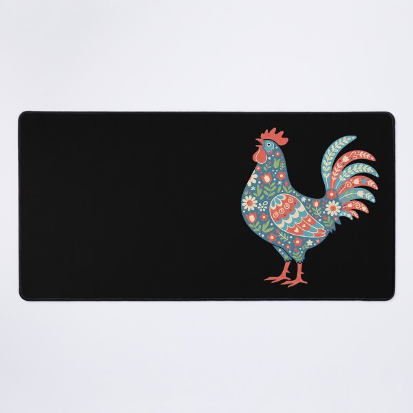 Item preview, Swedish Flower Hen Rooster – © heidiannemorris Scandinavian Folk Art. designed and sold by FOLK ART FUSION by heidiannemorris.