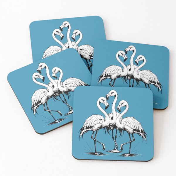 Item preview, Monochrome Flamingo Line Art – Dark Wildlife Illustration designed and sold by PAPIRO SIGLO XXI.