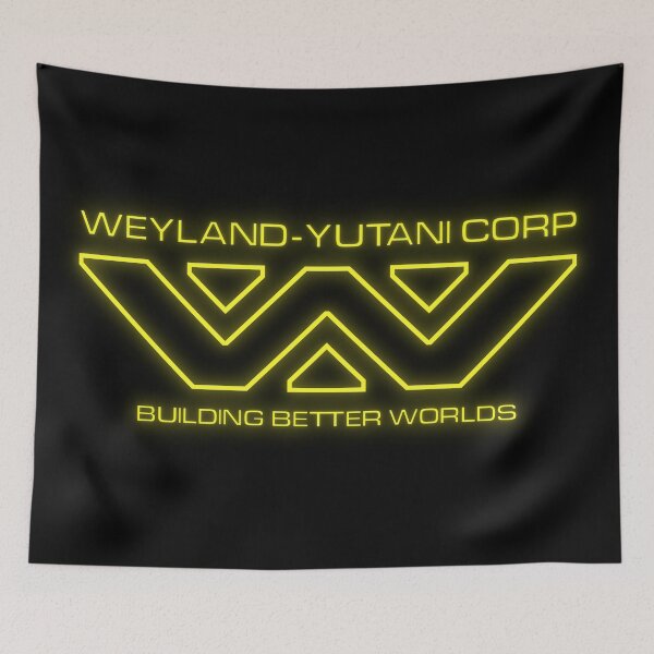 Item preview, Alien Weyland Yutani Corp Yellow Neon Logo designed and sold by Power Up Prints.