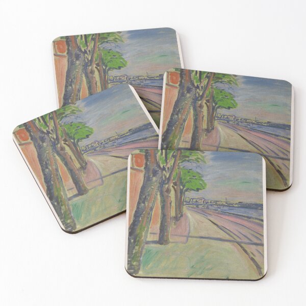 Item preview, Edvard Munch Canal Landscape Expressionism Poster designed and sold by LaFabricaArt.