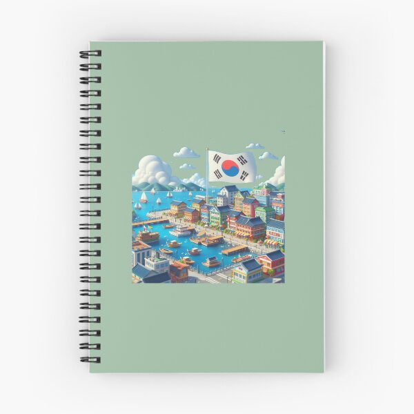 Item preview, Imgok Port Pohang Korea – Cute 3D Coastal City Label with Korean Flag , designed and sold by PaintMeWorld.