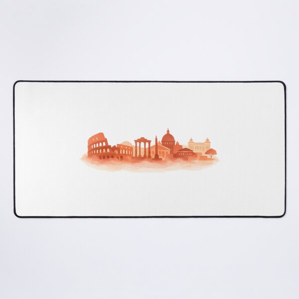 Item preview, Rome Terracotta Skyline – Warm Minimalist City Art designed and sold by KawaiiOrbit.
