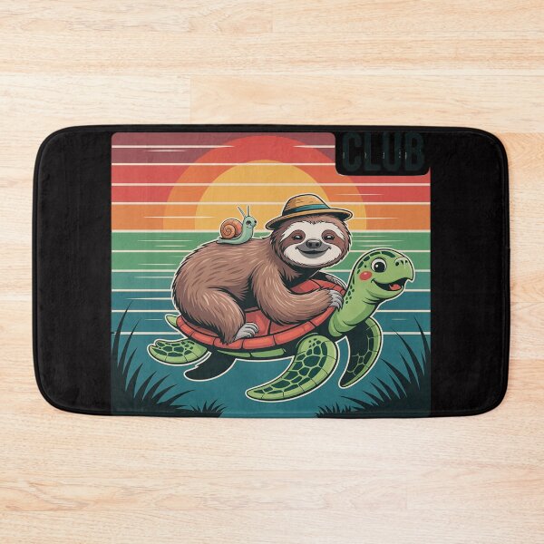 Item preview, Lazy Sloth Snail Riding Turtle Slow Runners Club designed and sold by jewellmeyers.
