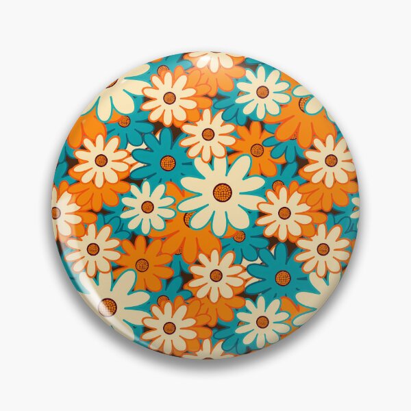 Item preview, Groovy Blooms Retro Floral Seamless Pattern designed and sold by Clara Fruggeri.
