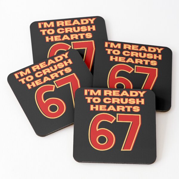 Item preview, I'm Ready to Crush 67 Hearts Retro Illustration  designed and sold by StaticMood.
