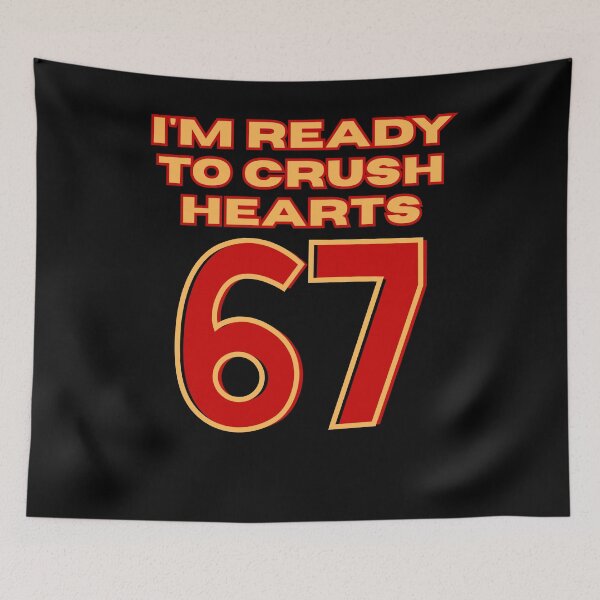 Item preview, I'm Ready to Crush 67 Hearts Retro Illustration  designed and sold by StaticMood.
