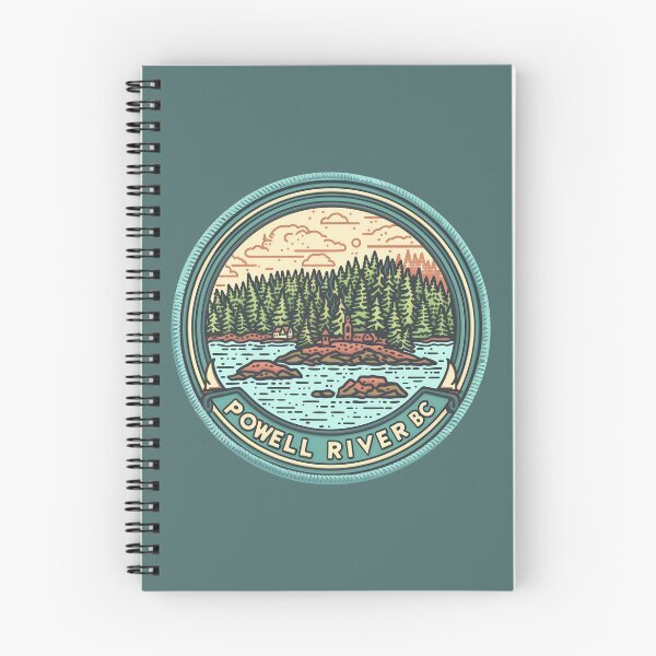 Item preview, Powell River, BC British Columbia Forested Coastline Retro Badge Canada designed and sold by meganohm.