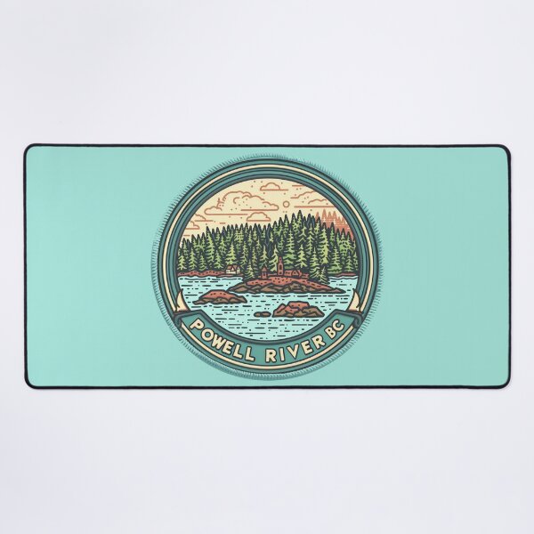 Item preview, Powell River, BC British Columbia Forested Coastline Retro Badge Canada designed and sold by meganohm.