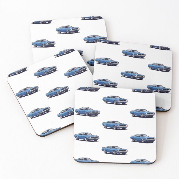Artikelvorschau, Blue American Muscle Car entworfen und verkauft von enginecoldstarts.