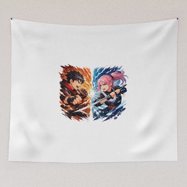 Item preview, Anime Fire vs Ice Battle designed and sold by Amr Siam.