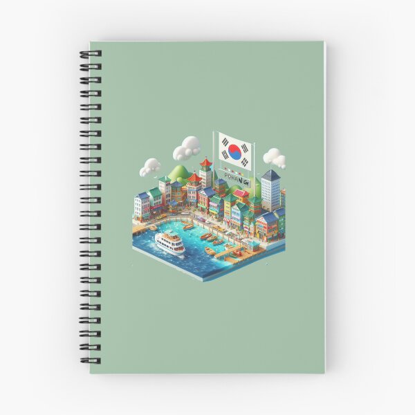 Item preview, Imgok Port Pohang Korea – Cute 3D Coastal City Label with Korean Flag , designed and sold by PaintMeWorld.