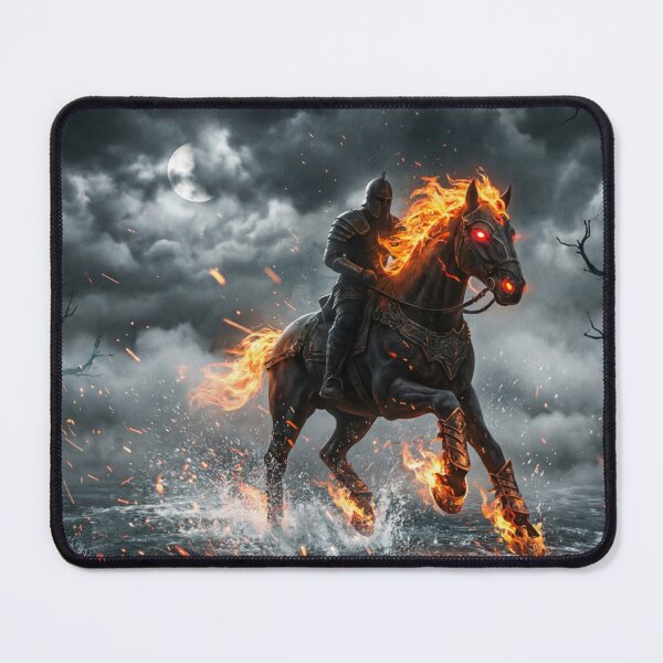 Item preview, Storm Rider: Fiery Horse in Moonlight designed and sold by Creative Inspire Store.