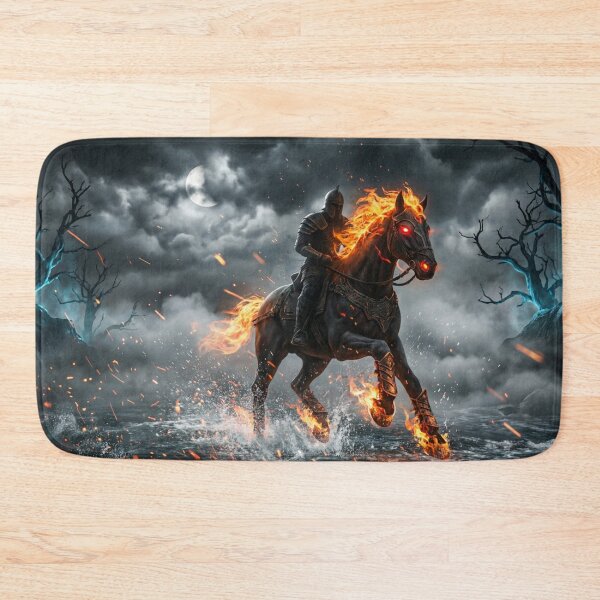 Item preview, Storm Rider: Fiery Horse in Moonlight designed and sold by Creative Inspire Store.