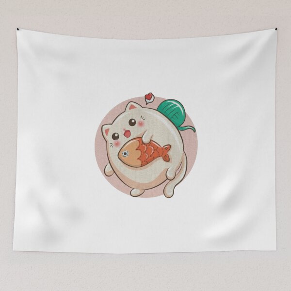 Item preview, cute cat kitty smiling designed and sold by Ikochane.
