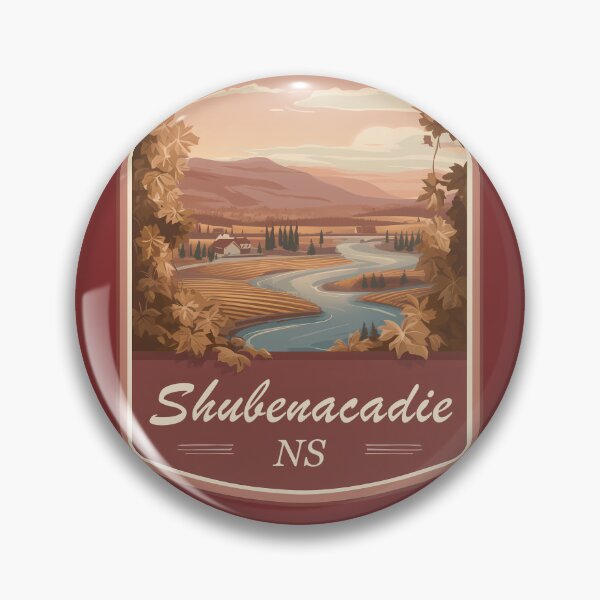 Item preview, Shubenacadie Nova Scotia Canada Landscape Art Shubenacadie NS River Valley Scene Canadian Countryside Nature Illustration Nova Scotia Travel designed and sold by meganohm.