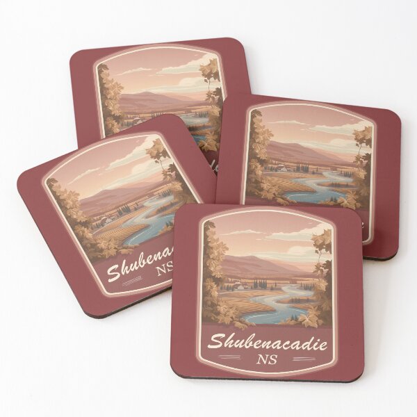 Item preview, Shubenacadie Nova Scotia Canada Landscape Art Shubenacadie NS River Valley Scene Canadian Countryside Nature Illustration Nova Scotia Travel designed and sold by meganohm.