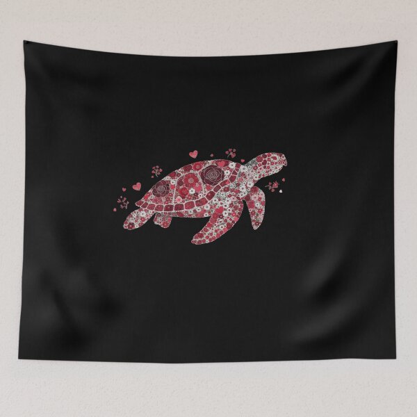 Item preview, Floral Sea Turtle Coastal Decor Ocean Lover designed and sold by salmzouriart.