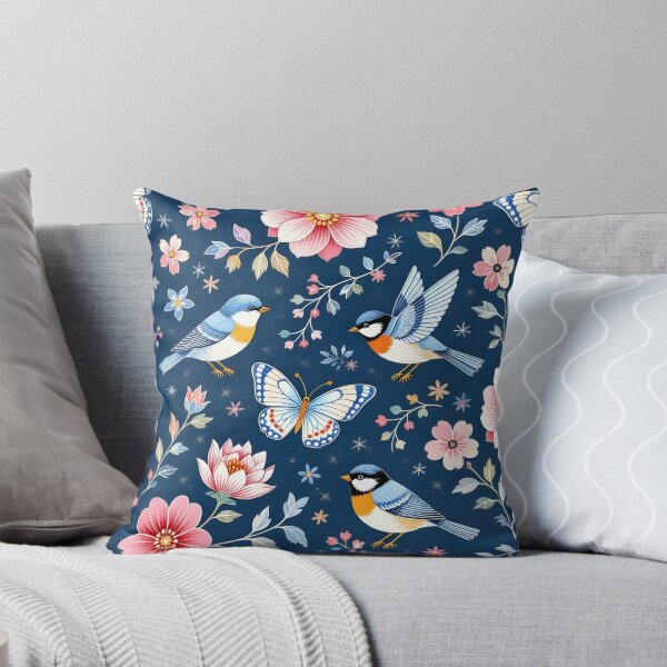 Item preview, Butterfly Bird and Floral Seamless Repeat designed and sold by Sharon Schwalbe.