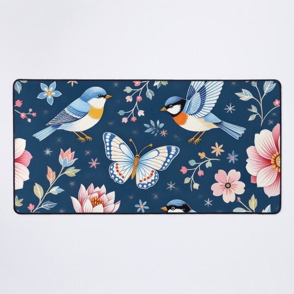 Item preview, Butterfly Bird and Floral Seamless Repeat designed and sold by Sharon Schwalbe.