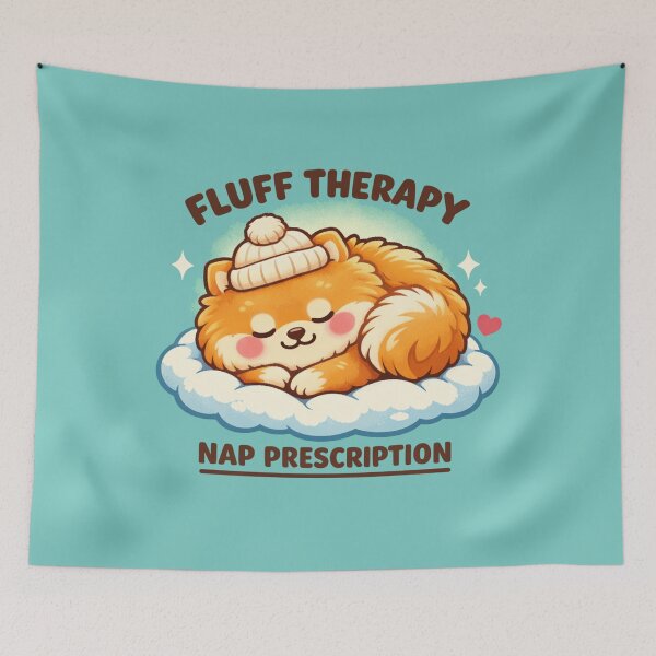 Item preview, Fluff Therapy – Nap Prescription Cozy Pomeranian Winter Shirt designed and sold by dogmomtees.