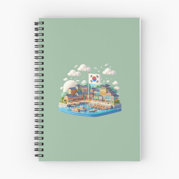 Item preview,  Imgok Port Pohang Korea – Cute 3D Coastal City Label with Korean Flag , designed and sold by PaintMeWorld.
