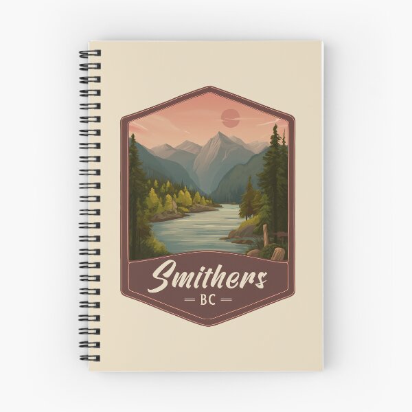 Item preview, Smithers British Columbia Canada Mountain Art Smithers BC Outdoor Landscape Badge Canadian Rockies Lake Scene designed and sold by meganohm.
