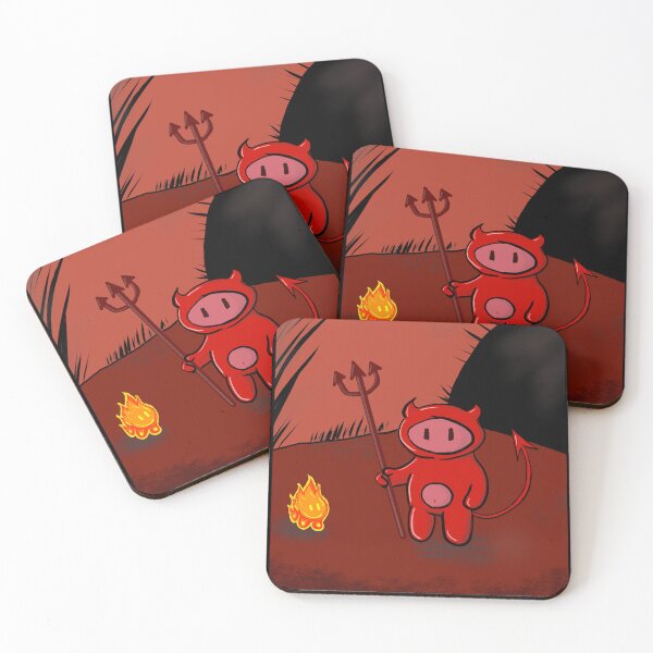 Item preview, Cute Devil with Fireball Friend designed and sold by LonelySTORM.