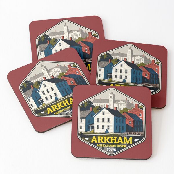 Item preview, Arkham – Miskatonic River Town Vintage Travel Badge designed and sold by GEEK-FACTORY-EU.
