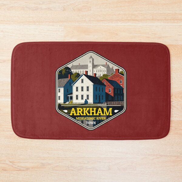 Item preview, Arkham – Miskatonic River Town Vintage Travel Badge designed and sold by GEEK-FACTORY-EU.